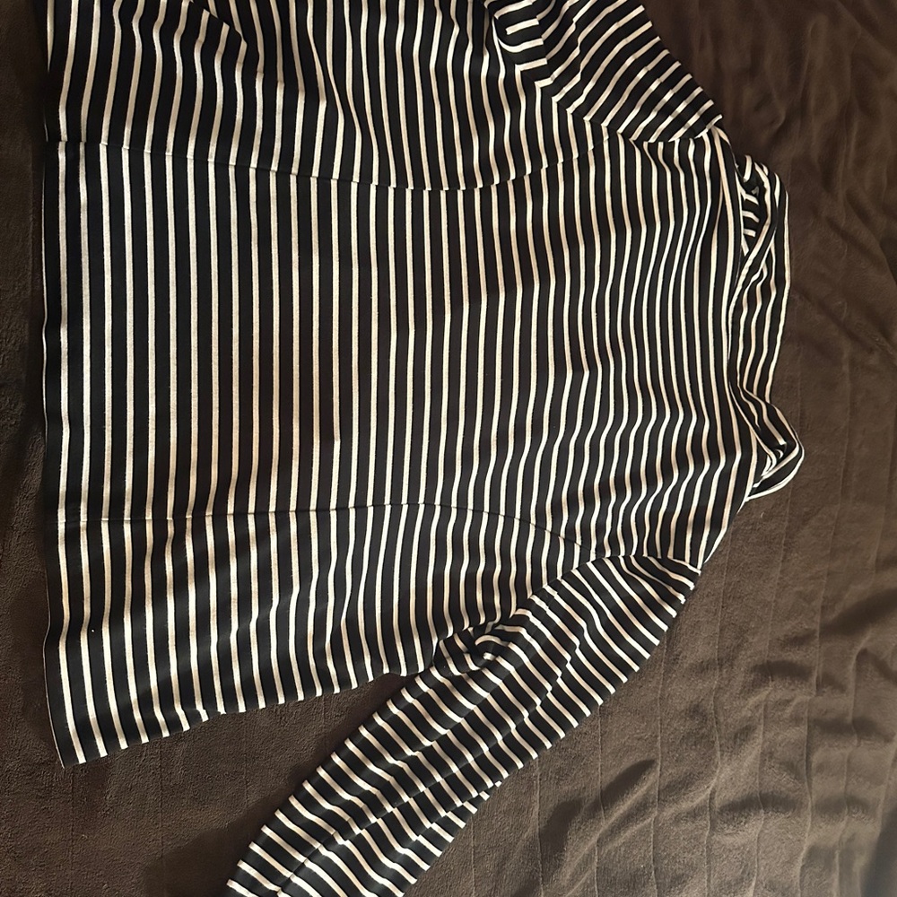 Mossimo Supply Co. Black and White Striped Blazer - Picture 4 of 4